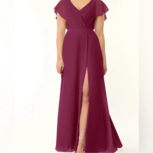 green bridesmaid dress long sleeve Puffy Sleeves Satin Bridesmaid Dresses Long – Lisposa
